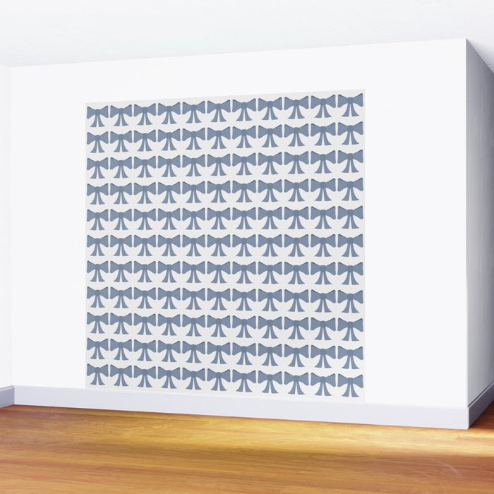 Vintage Bows VII Neutral Blue Wall Mural Gallery Image 2