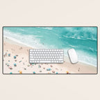 Pastel Beach Day Desk Mat Gallery Image 1