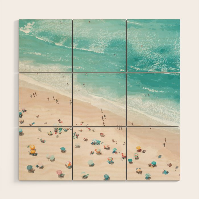 Pastel Beach Day Wood Wall Art Gallery Image 1