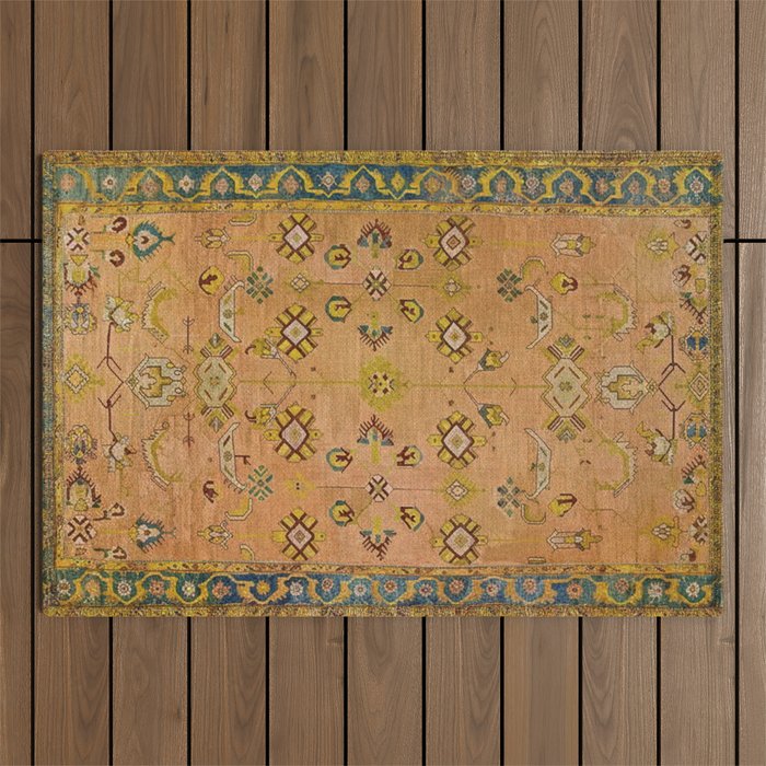 Persian Heritage Rug Design in Warm Earth Tones Outdoor Rug Gallery Image 1