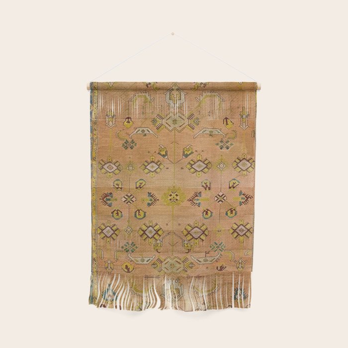 Persian Heritage Rug Design in Warm Earth Tones Wall Hanging Gallery Image 1