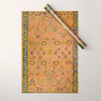 Persian Heritage Rug Design in Warm Earth Tones Wrapping Paper Gallery Image 1