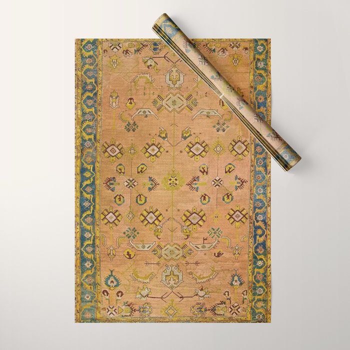 Persian Heritage Rug Design in Warm Earth Tones Wrapping Paper Gallery Image 1