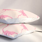 Coquette style ribbons and bows pattern in pink Pillow Sham Gallery Image 3
