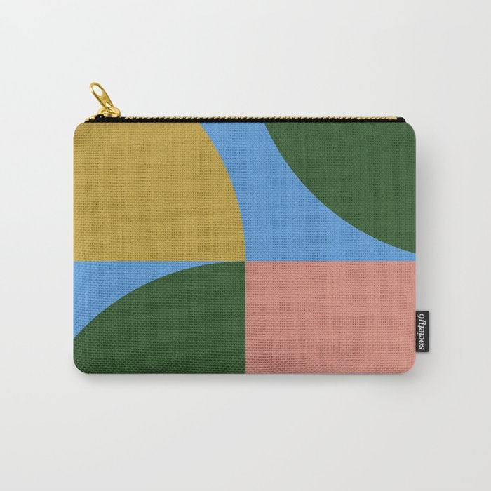 abstract retro vivid fall 8 Carry All Pouch Gallery Image 1