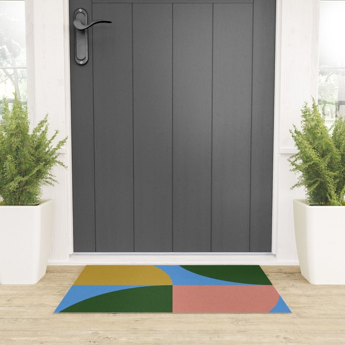 abstract retro vivid fall 8 Welcome Mat Gallery Image 3