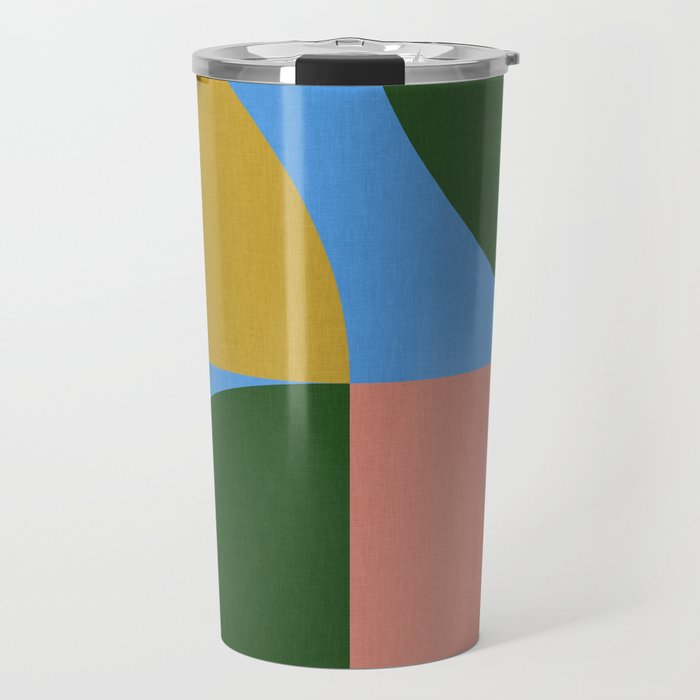 abstract retro vivid fall 8 Travel Mug Gallery Image 1