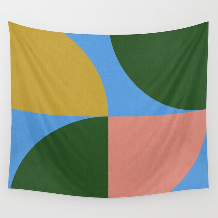 abstract retro vivid fall 8 Wall Tapestry Gallery Image 4