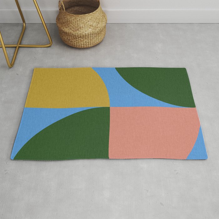 abstract retro vivid fall 8 Rug Gallery Image 1