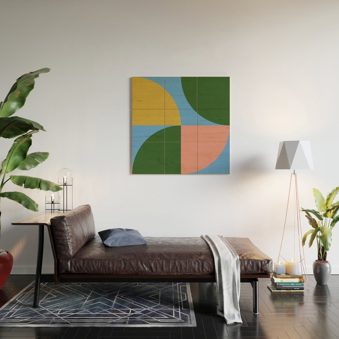 abstract retro vivid fall 8 Wood Wall Art Gallery Image 2