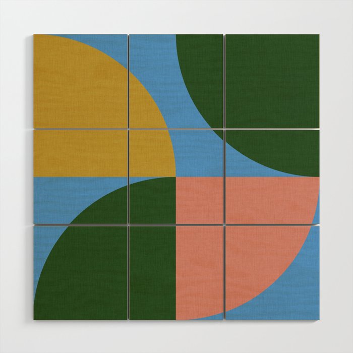 abstract retro vivid fall 8 Wood Wall Art Gallery Image 1