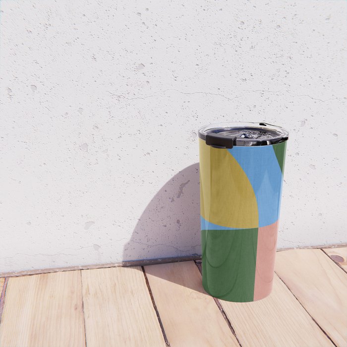 abstract retro vivid fall 8 Travel Mug Gallery Image 4