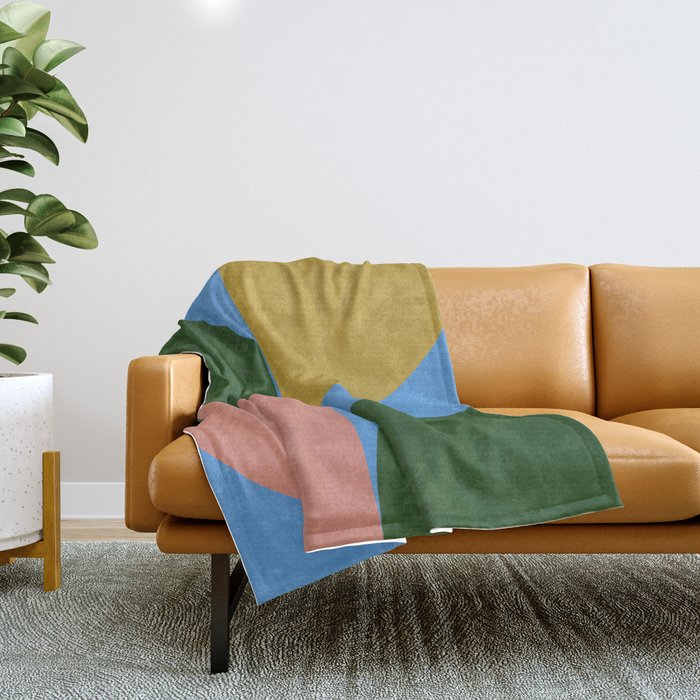 abstract retro vivid fall 8 Throw Blanket Gallery Image 1