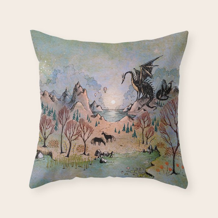 Dragon Hills Throw Pillow Gallery Image 6