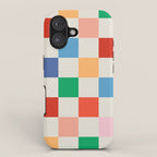 Colorful Checkered Pattern: A Vibrant and Playful Design iPhone Case Gallery Image 1