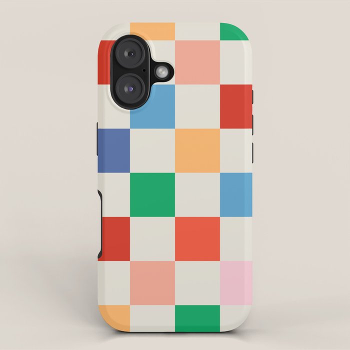 Colorful Checkered Pattern: A Vibrant and Playful Design iPhone Case Gallery Image 1