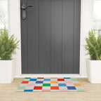 Colorful Checkered Pattern: A Vibrant and Playful Design Welcome Mat Gallery Image 3