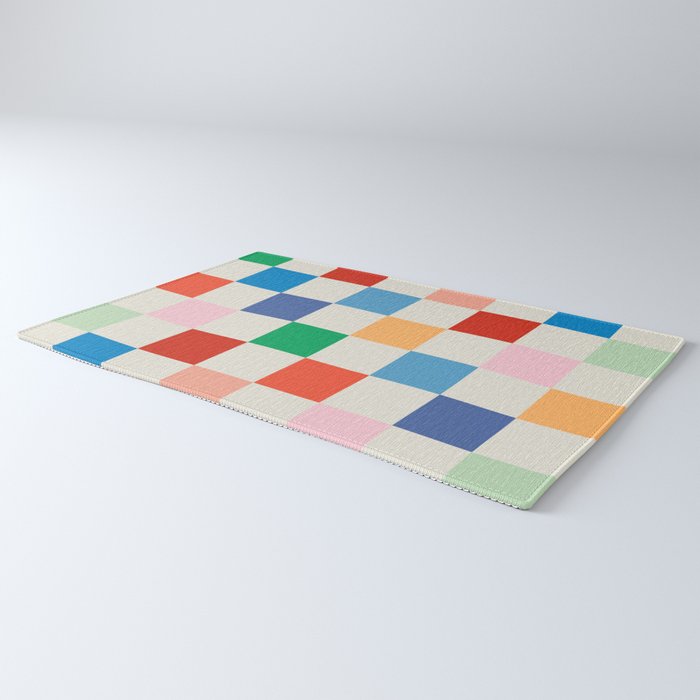 Colorful Checkered Pattern: A Vibrant and Playful Design Rug Gallery Image 3
