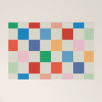 Colorful Checkered Pattern: A Vibrant and Playful Design Welcome Mat Gallery Image 1