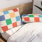 Colorful Checkered Pattern: A Vibrant and Playful Design Pillow Sham Gallery Image 2