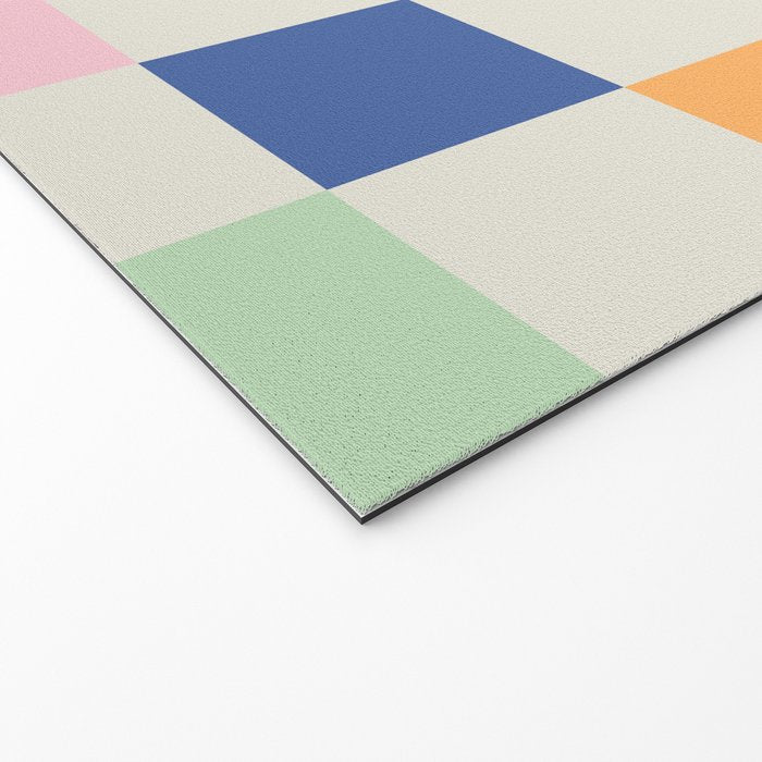 Colorful Checkered Pattern: A Vibrant and Playful Design Welcome Mat Gallery Image 2