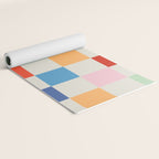 Colorful Checkered Pattern: A Vibrant and Playful Design Yoga Mat Gallery Image 2