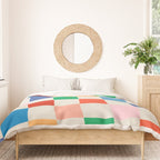 Colorful Checkered Pattern: A Vibrant and Playful Design Duvet Cover Gallery Image 3