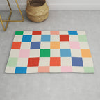 Colorful Checkered Pattern: A Vibrant and Playful Design Rug Gallery Image 1