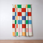 Colorful Checkered Pattern: A Vibrant and Playful Design Window Curtain Gallery Image 3