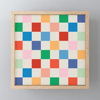 Colorful Checkered Pattern: A Vibrant and Playful Design Mini Art Print Gallery Image 1