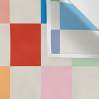 Colorful Checkered Pattern: A Vibrant and Playful Design Wall Tapestry Gallery Image 3