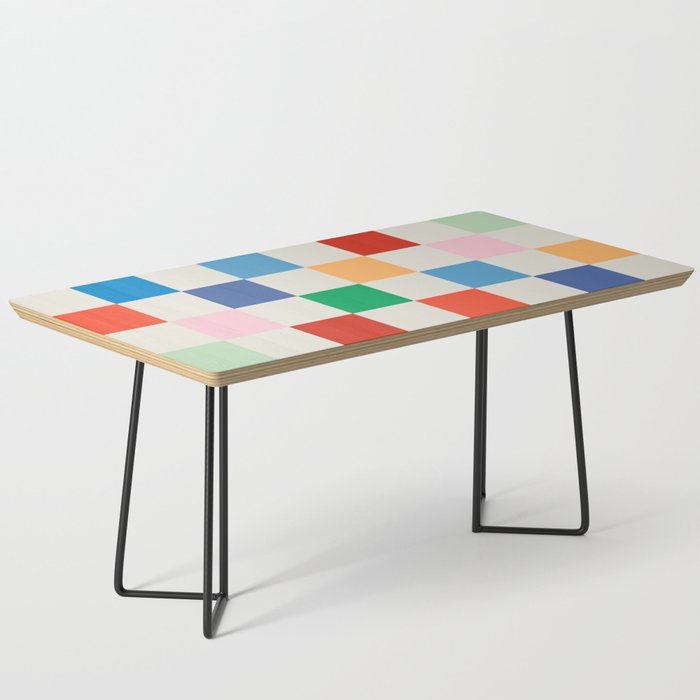 Colorful Checkered Pattern: A Vibrant and Playful Design Coffee Table Gallery Image 1