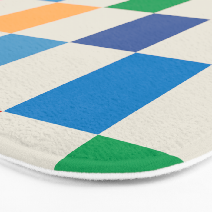 Colorful Checkered Pattern: A Vibrant and Playful Design Bath Mat Gallery Image 3