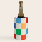 Colorful Checkered Pattern: A Vibrant and Playful Design Wine Chiller Gallery Image 1