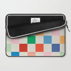 Colorful Checkered Pattern: A Vibrant and Playful Design Laptop Sleeve Gallery Image 2