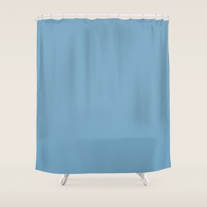 Autumn Seaside Blue Shower Curtain Gallery Image 1