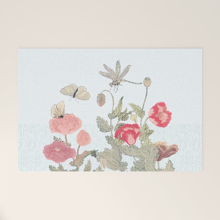 Butterflies, Dragonfly and  flowers Welcome Mat Gallery Image 1