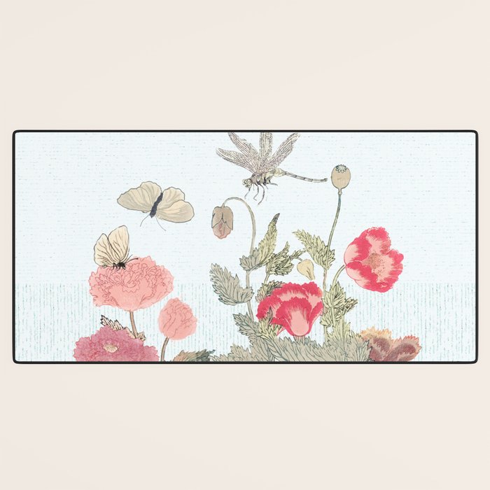 Butterflies, Dragonfly and  flowers Desk Mat Gallery Image 3