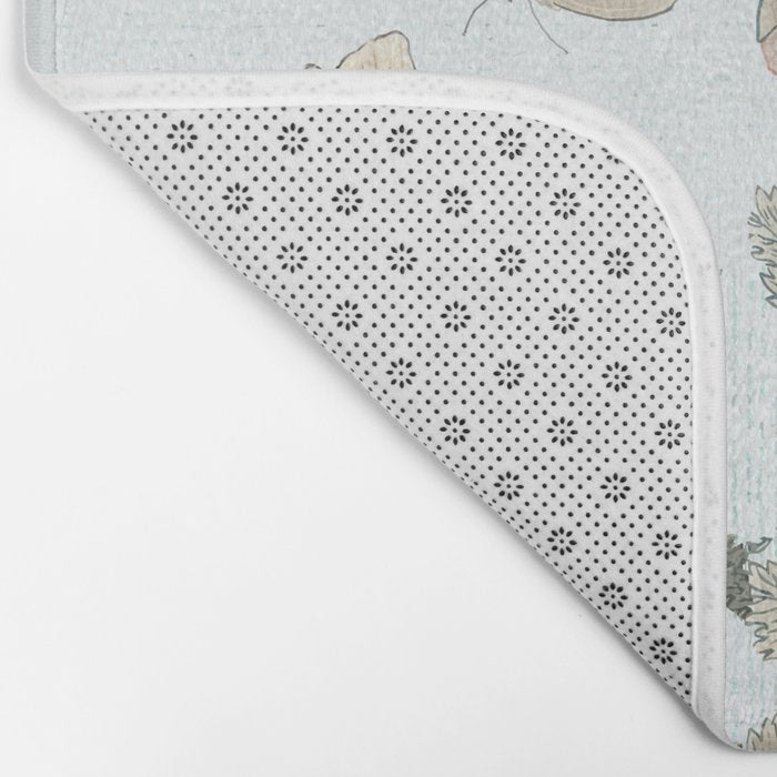 Butterflies, Dragonfly and  flowers Bath Mat Gallery Image 2