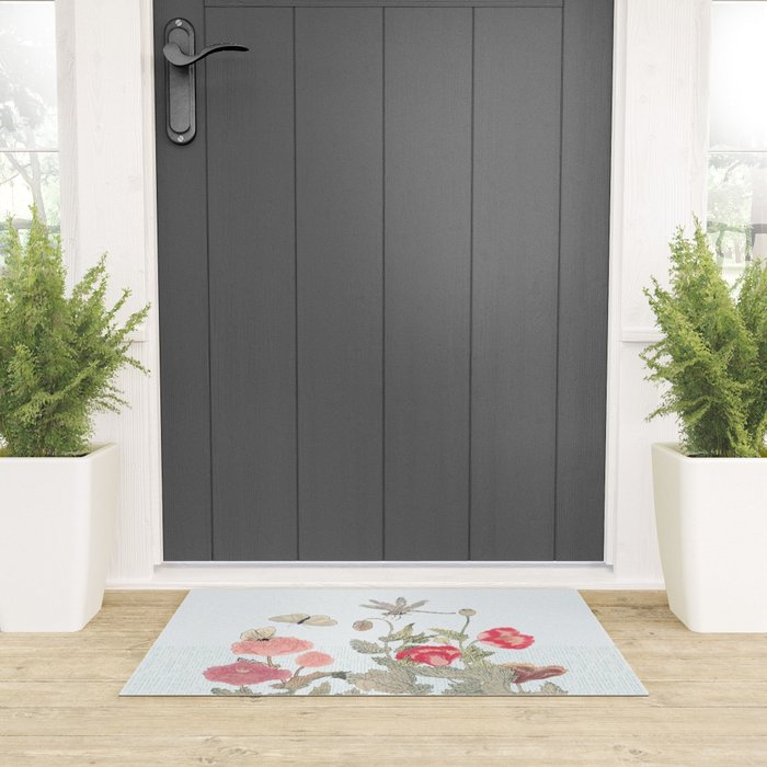 Butterflies, Dragonfly and  flowers Welcome Mat Gallery Image 3