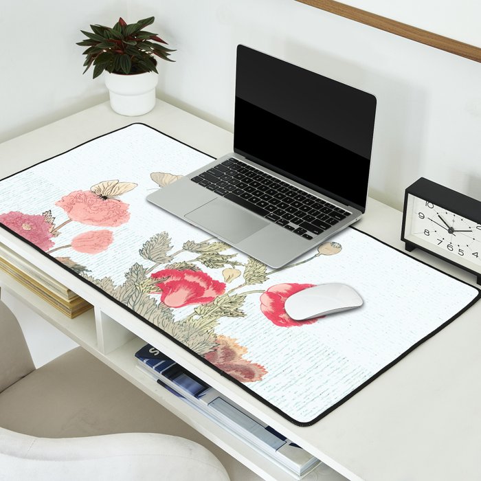 Butterflies, Dragonfly and  flowers Desk Mat Gallery Image 2