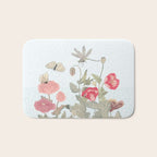 Butterflies, Dragonfly and  flowers Bath Mat Gallery Image 1