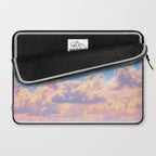 Beautiful Pink Cotton Candy Clouds Against Baby Blue Sky Fairytale Magical Sky Laptop Sleeve Gallery Image 2