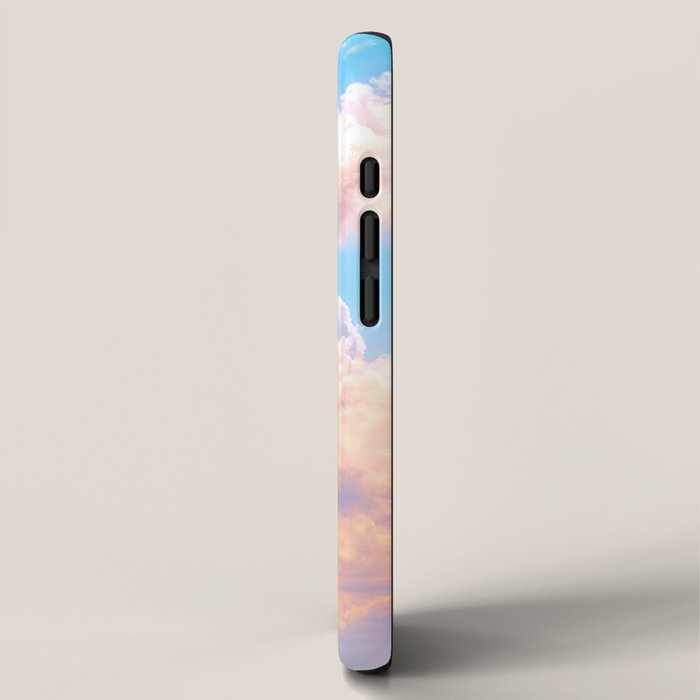 Beautiful Pink Cotton Candy Clouds Against Baby Blue Sky Fairytale Magical Sky iPhone Case Gallery Image 2