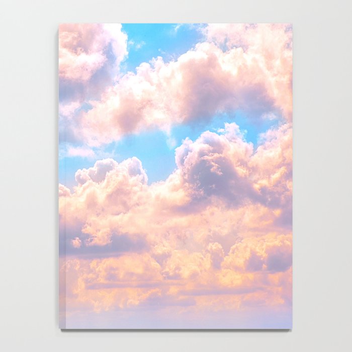 Beautiful Pink Cotton Candy Clouds Against Baby Blue Sky Fairytale Magical Sky Notebook Gallery Image 4