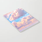 Beautiful Pink Cotton Candy Clouds Against Baby Blue Sky Fairytale Magical Sky Notebook Gallery Image 3
