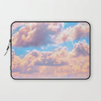 Beautiful Pink Cotton Candy Clouds Against Baby Blue Sky Fairytale Magical Sky Laptop Sleeve Gallery Image 1