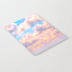 Beautiful Pink Cotton Candy Clouds Against Baby Blue Sky Fairytale Magical Sky Notebook Gallery Image 2