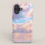 Beautiful Pink Cotton Candy Clouds Against Baby Blue Sky Fairytale Magical Sky iPhone Case Gallery Image 1
