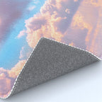Beautiful Pink Cotton Candy Clouds Against Baby Blue Sky Fairytale Magical Sky Rug Gallery Image 4